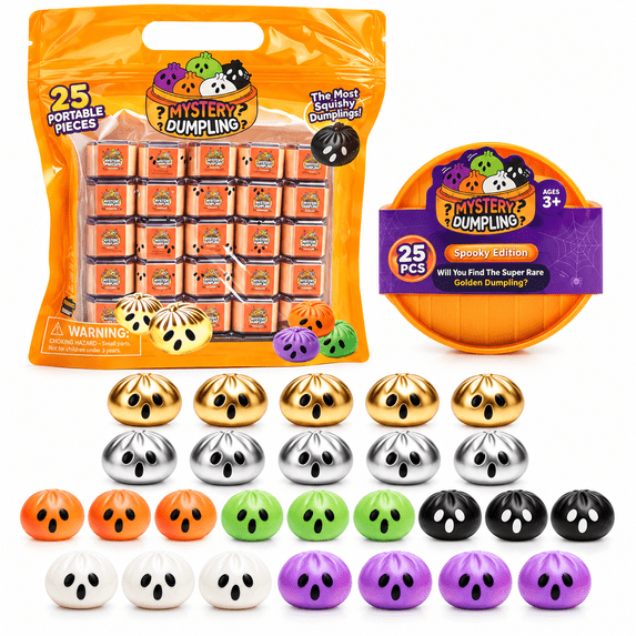 25 Pack Halloween Extra Mini Squishy Dumplings Set - 1.2