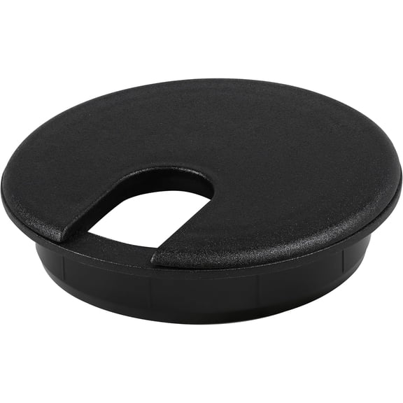 25 Pack  Hardware 3" (76mm) Black Round Computer Desk Table Port Wire Cable Cord Organizer Hole Cover Grommet, ROKRG3BLK