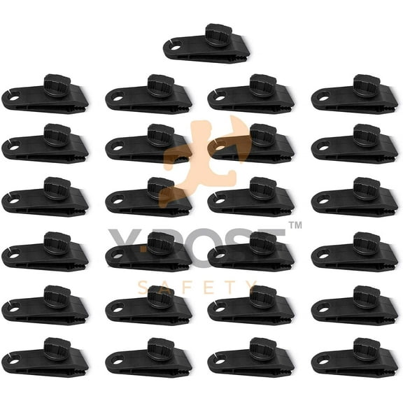 25 Pack Heavy Duty Reusable Tarp Clips - Use with Canopy Tent, Awning, Camping, Boat Cover, Car Cover, Swimming Pool or Sun Shade - by Xpose Safety