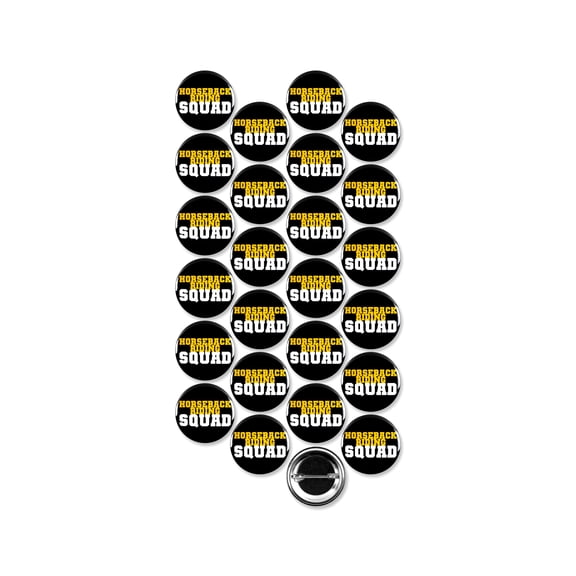 25 Pack - Horseback Riding Squad Sports Pinback Buttons - 1.5 Inch