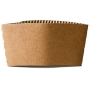 [25 Pack] Hot Cup Sleeves - Corrugated Coffee Cup Sleeves - Protective Corrugated Disposable Paper Cup Jackets - Fits most 10oz, 12oz, 16oz, 20oz - 100% Recyclable by EcoQuality