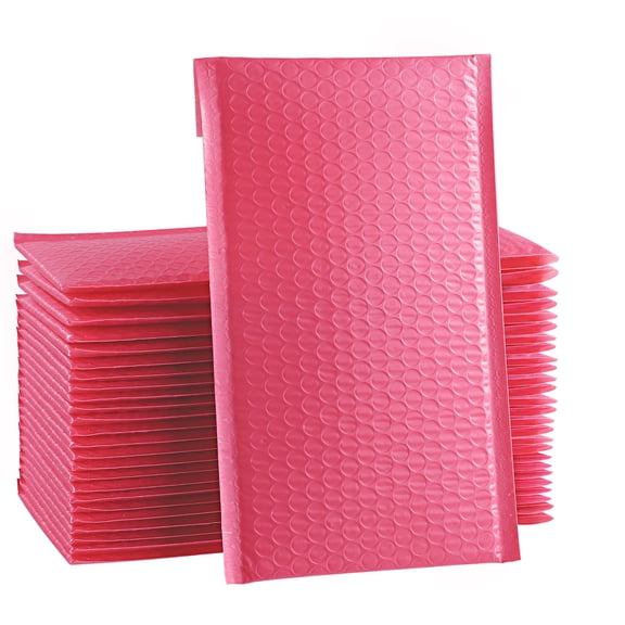 Toyandona Padded Envelopes Shockproof PE Bubble Mailers Pink for Protecting Fragile Items 25Pcs