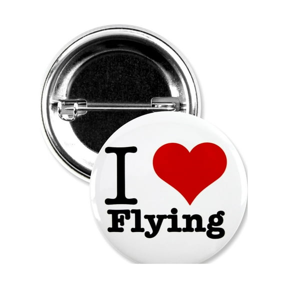 25 Pack - I "Heart" Love Flying Pinback Buttons - 1.5 Inch