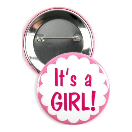 25 Pack - It's a Girl! Newborn Baby Parent Celebration Pinback Button Badges - 2.25 Inch