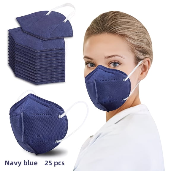 25 Pack KN95 Masks Individually Wrapped 5-Layer Breathable Cup Face Mask for Adults