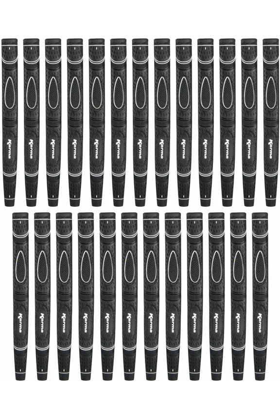 25 Pack Karma Black Dual Touch Midsize Putter Grip