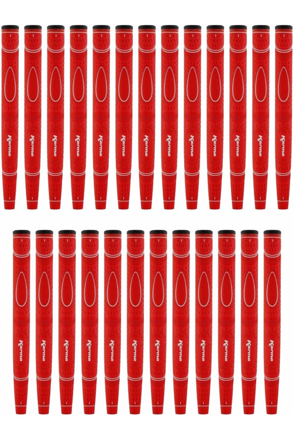 25 Pack Karma Red Dual Touch Midsize Putter Grip