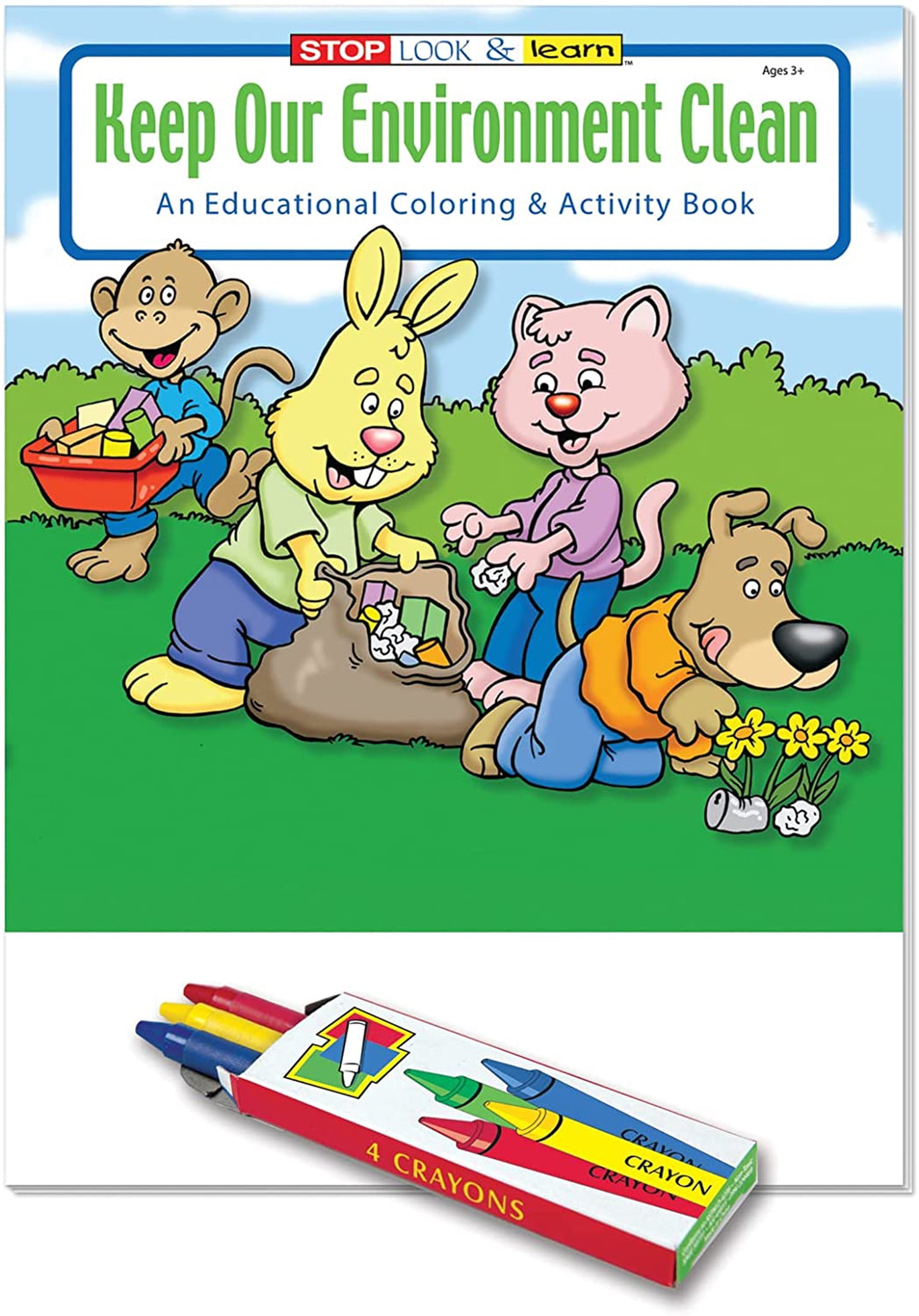 25 Pack - Keep Our Environment Clean - Kid's Coloring & Activity Books