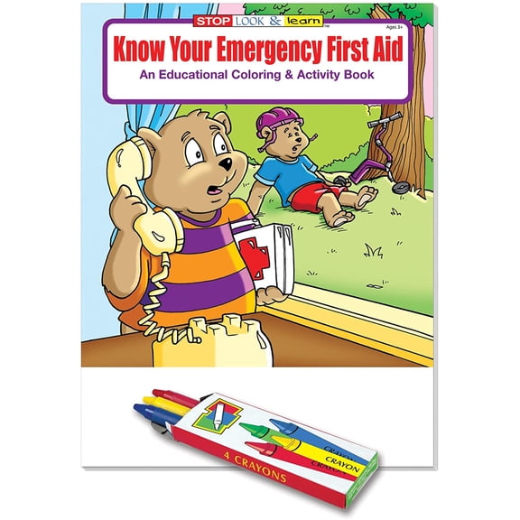 25 Pack - Know Your Emergency First Aid Kid's Coloring & Activity Books