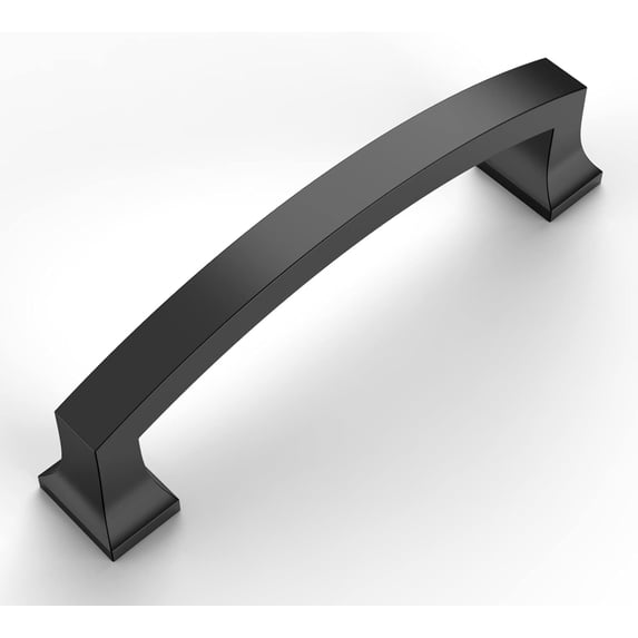 25 Pack Matte Black 4 Inch (102mm) Hole Centers Kitchen Cabinet Pulls ...