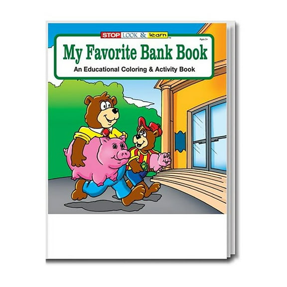 25 Pack - My Favorite Bank Kid's Educational Coloring & Activity Books