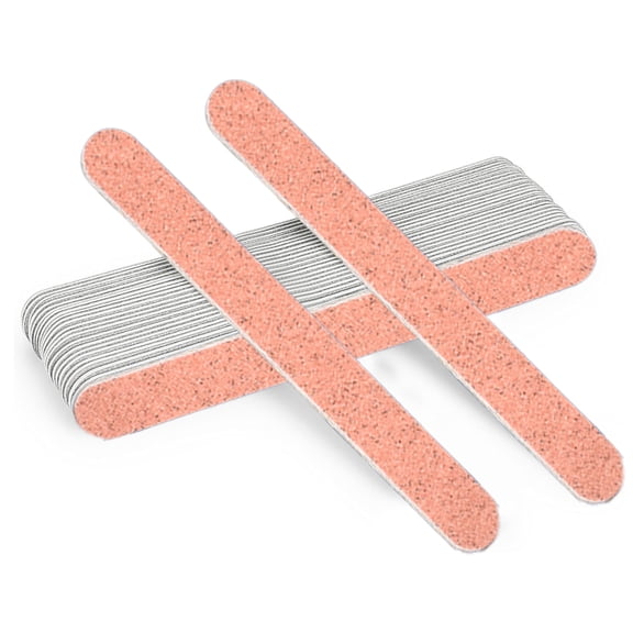 25 Pack Nail File Set,100/180 Grit Emery Boards for Natural, Gel & Acrylic Nails,Washable Double Sided Kit - Amber