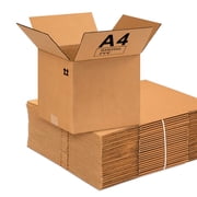 25 Pack Natural Kraft Cube Cardboard Boxes   9 x 9 x 8   For Moving and Household Storage