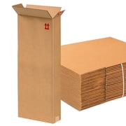25 Pack Natural Kraft Square Cardboard Boxes   39 x 12 x 4   Perfect for Packing & Organizing