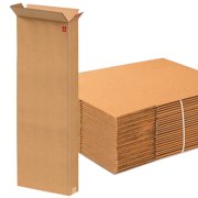 25 Pack Natural Kraft Ultra-Long Cardboard Boxes   20 x 3 x 48   For Long Goods Packing & Organizing