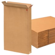 25 Pack Natural Kraft Ultra-Long Cardboard Boxes   28 x 3 x 48   For Household Moving & Storage