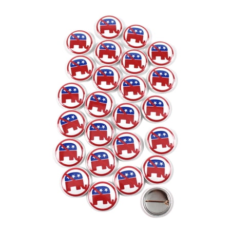25 Pack - No Republican Anti Symbol Pinback Buttons - 1 Inch
