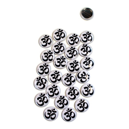 25 Pack - OM Symbol Pinback Buttons - 1 Inch