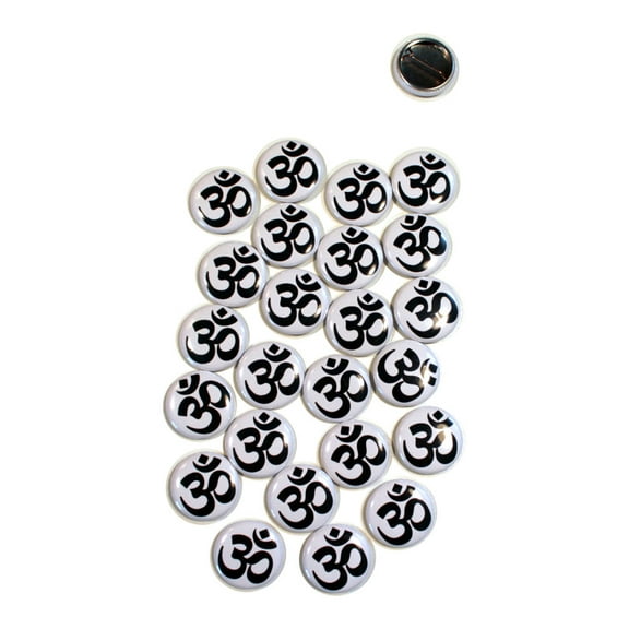 25 Pack - OM Symbol Pinback Buttons - 1 Inch