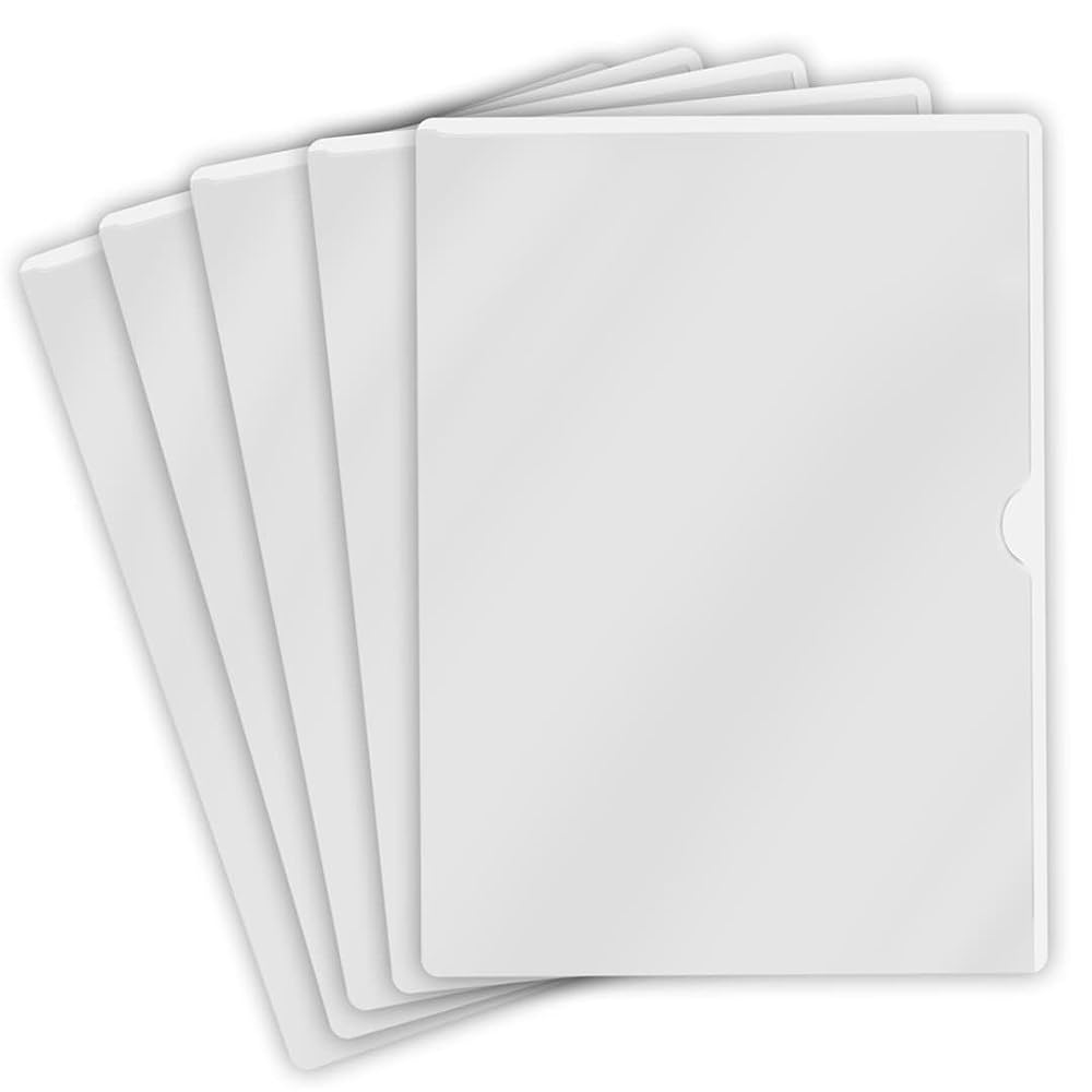 25 Pack Organizer Plastic Folders, White Project Pocket Folders With