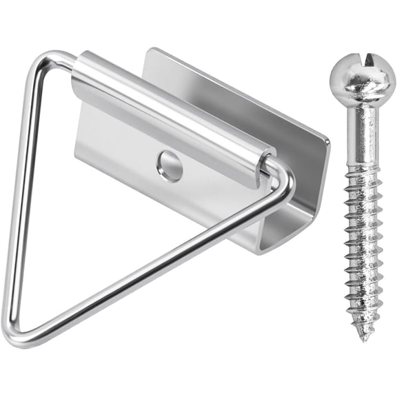25 Pack PL 14656 Window Screen Bottom Latches Replacement for Prime-Line Bottom Clips, Window Screen Retainer Clips with Ball-Head Screws, Window Screen Pull Tabs 7/16'' Mill Finish