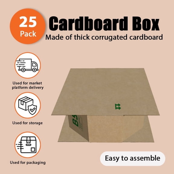 25-Pack Packaging Cartons - 24"x7.5"x7.5" Corrugated Boxes for Shipping & Storage