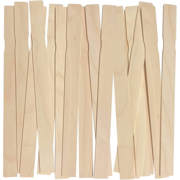 25 Pack Paint Stir Sticks, 12 Inch Wooden Paint Sticks for Mixing Epoxy Resin, Natural Wood Stirrers Garden Library Markers, Smooth Sturdy for Crafting