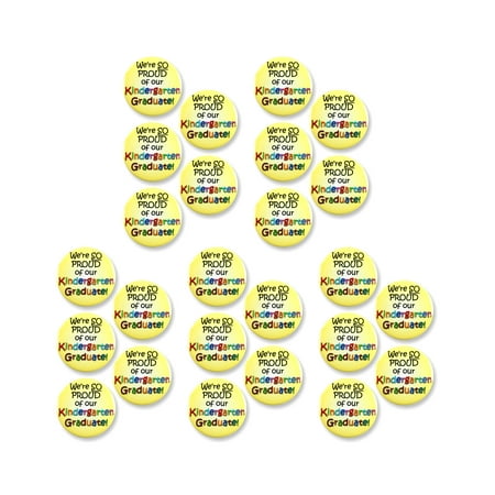 25 Pack - Parents Of Kindergarten Graduate Pinback Buttons - 2.25 Inch