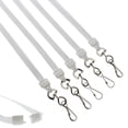 thumbnail image 1 of 25 Pack - Premium Breakaway Lanyards for ID Badges - Metal Swivel J Hook - 3/8” Wide | 36 Inch Length | Flat Woven by Specialist ID (White), 1 of 5