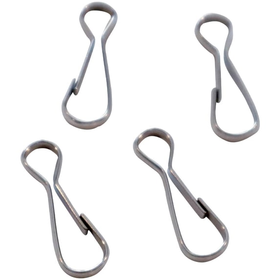 25 Pack - Premium J Hook Spring Clips for DIY Lanyards & Keychains - 1 1/4 Inch Durable Snaps for Craft Making Mask Lanyard Cord, Badge Holders, Jewelry & Purse Zipper Pulls by Specialist ID (Silver)