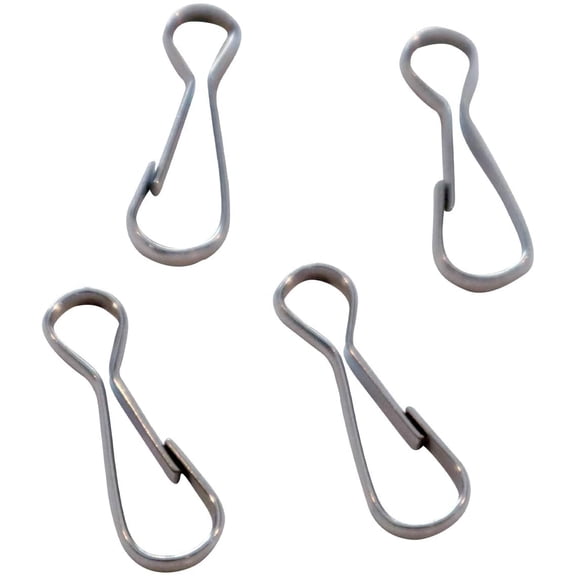 25 Pack - Premium J Hook Spring Clips for DIY Lanyards & Keychains - 1 1/4 Inch Durable Snaps for Craft Making Mask Lanyard Cord, Badge Holders, Jewelry & Purse Zipper Pulls by Specialist ID (Silver)
