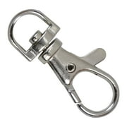 25 Pack - Premium Metal Lobster Claw Clasp Hook Craft Findings - 1.5 Inch Clip with Trigger Snap and Round Eye Swivel D Ring by Specialist ID Silver