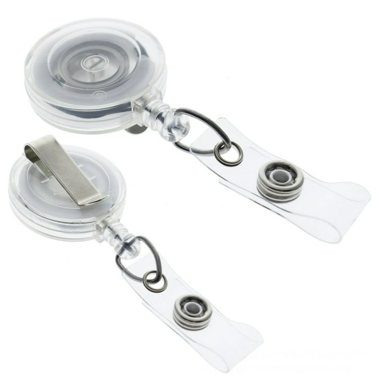 25 Pack - Premium Retractable ID & Key-Card Badge Reels with Secure Metal  Belt Clip and 34” Pull by Specialist ID 