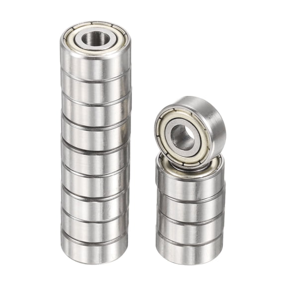 25 Pack R3ZZ Deep Groove Ball Bearings 3/16" ID x 1/2" OD x 10/51" Height ABEC1