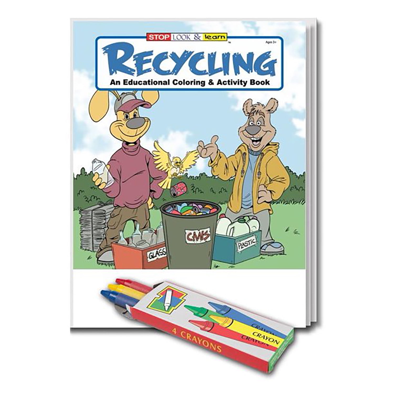 25 Pack - Recycling Kid's Educational Coloring & Activity Books