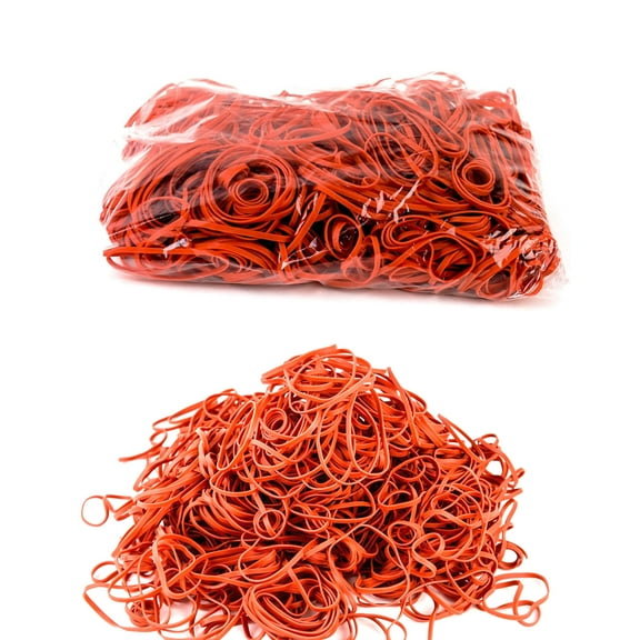 [25 Pack] Red Rubber Bands Size #10 (1-1/4 x 1/16 inches) Approx 2500 pcs per Box - Non-Latex Rubberbands For Office, Commercial, Store, Home, Kitchen, Industrial, Money, Electrical Use (25 Box)