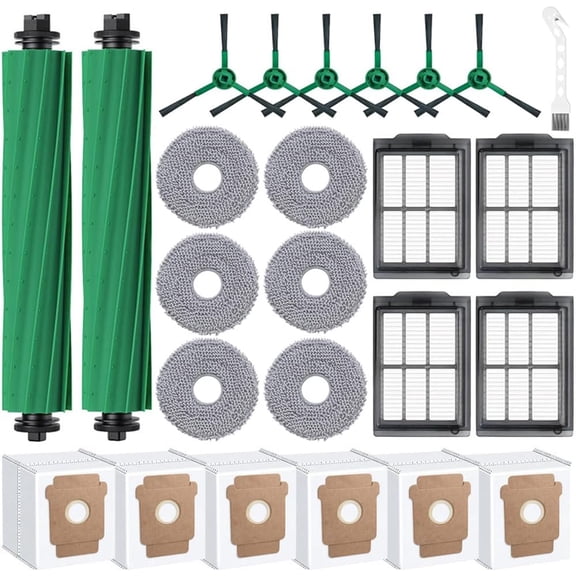 25 Pack Replacement Accessories Kit for iRobot Roomba Plus 405 Combo, Plus 505 Combo