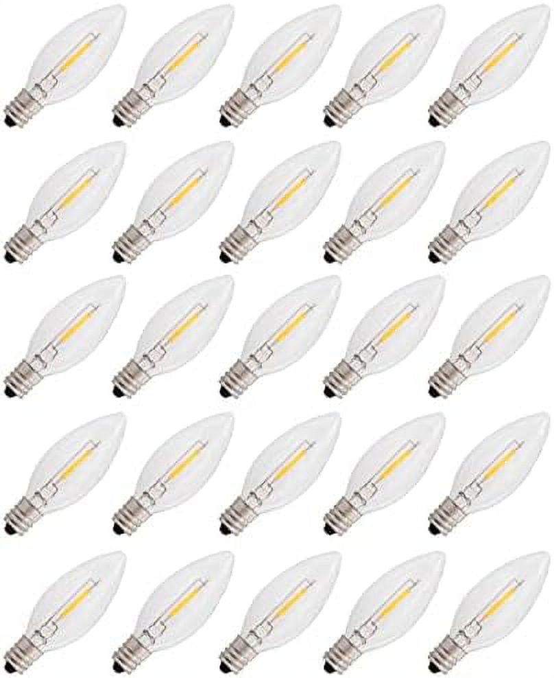 25Pack Replacement Light Bulbs for Electric Candle Lamps, Window