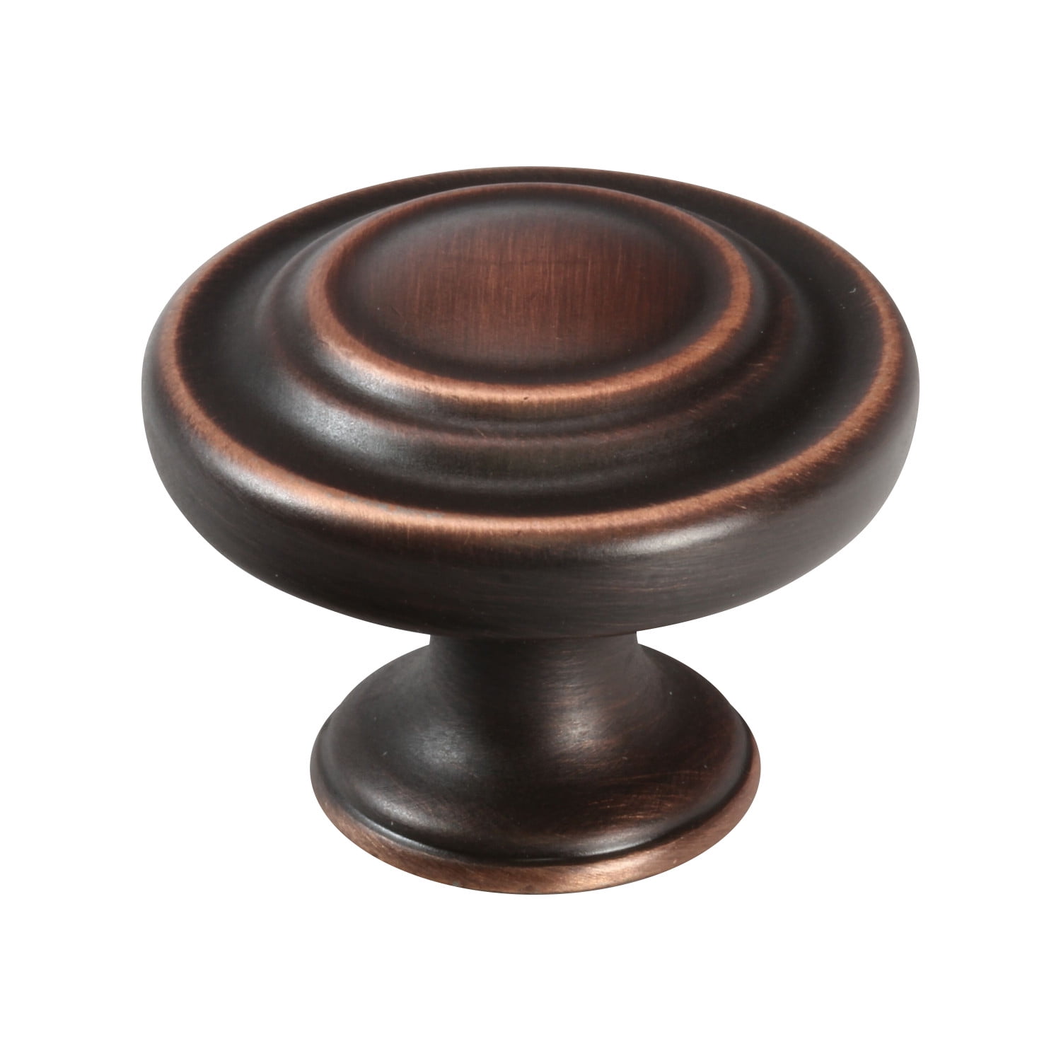 25 Pack Saturn Ring Classic Metal Brushed Oil-Rubbed Bronze Cabinet Knob 1-11/32 (34mm)