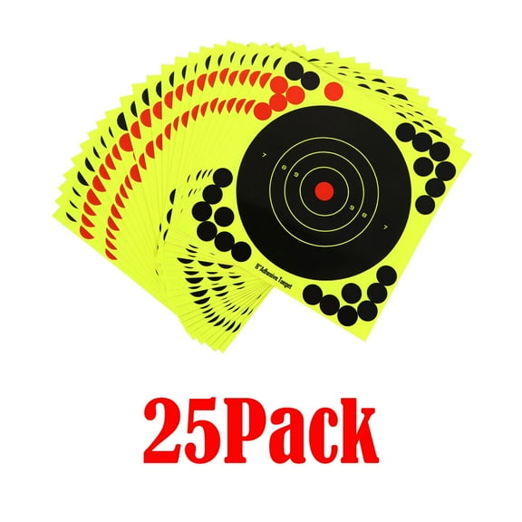 25 Pack Shooting Targets Splatter Gun Rifle Paper Adhesive Exercise US
