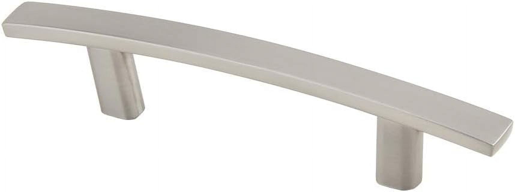 25 Pack Silverline 3" Hole Center Cabinet Hardware Pull Curved Subtle Arch Modern Kitchen Bathroom Handles, Brush Satin Nickel…