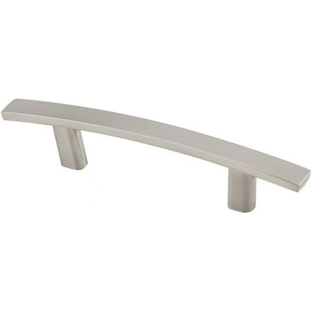 25 Pack Silverline 3" Hole Center Cabinet Hardware Pull Curved Subtle Arch Modern Kitchen Bathroom Handles, Brush Satin Nickel…