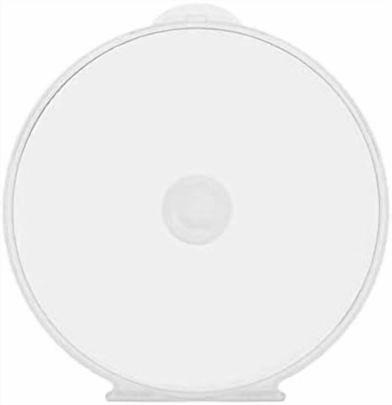 25 Pack Slim Clear Transparent Round Clam Shell CD DVD Case Holder with ...