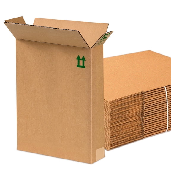 25 Pack Slim Extra Long Moving Boxes 23" x 3" x 25" Cardboard Containers for Home Packing & Storage