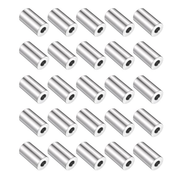 25 Pack Stainless Steel Spacer 5/16" Bore x 3/4" OD x 1-3/16" Length Screw Bushing Plain Finish Round Metal Spacer for M8 Screws Bolts and Rods