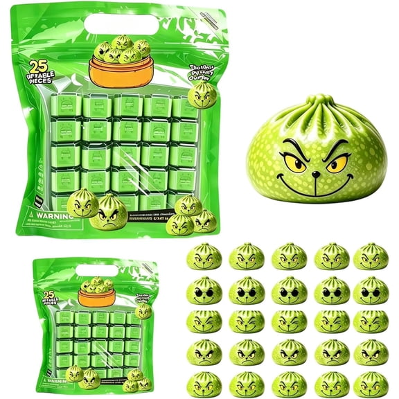 25 Pack Surprise Dumplings Mini Mystery Squishy Set,Christmas Squishy Advent Calendar Blind Box with Mini Sensory Toys, Holiday Countdown Surprise Gift Set for Teens, Stocking Stuffers, Party Favors
