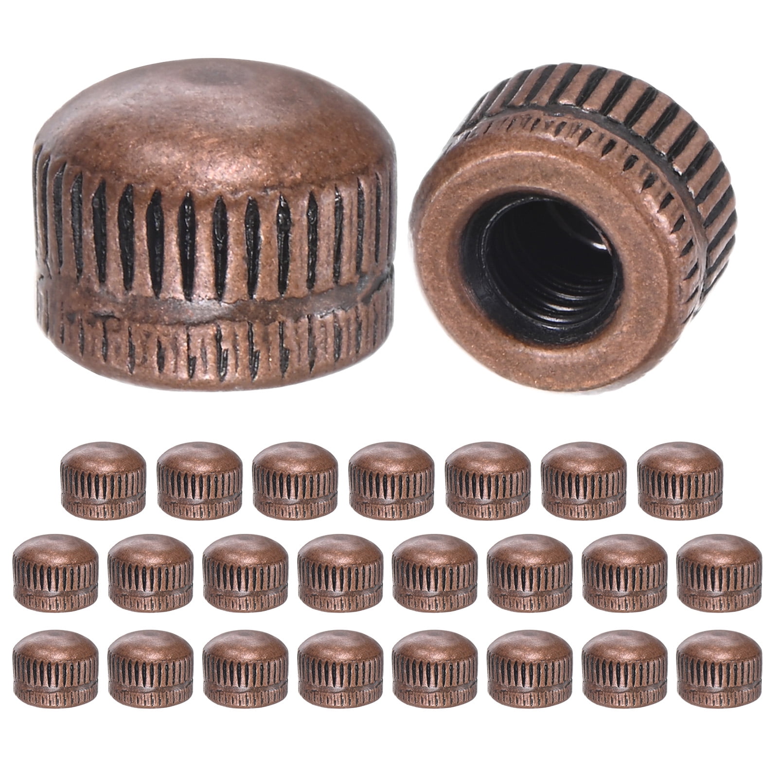 Threaded Fixture Pads 25-Pack Threaded Cap Nuts, M5x11mm Screw Caps for Light Fixture, Female ...