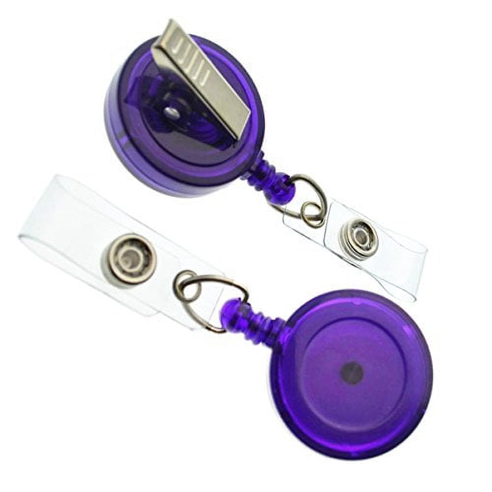 ONDEPOT 10pcs Retractable Badge Reels - Translucent Red Carabiner ID Reel, 26" Cord, Premium Quality - View #6