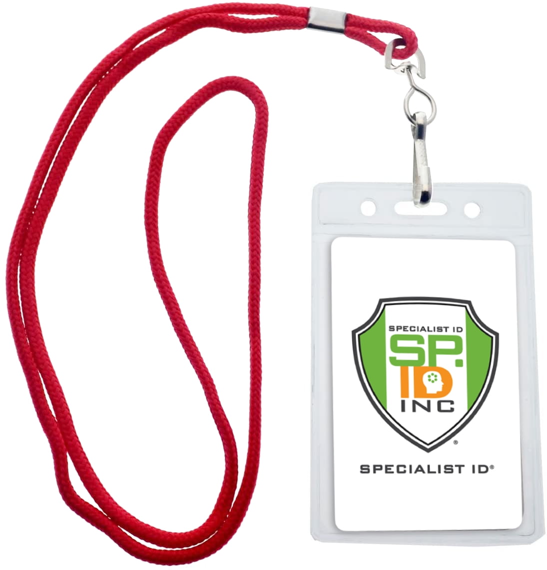 Vertical ID Badge Holder with Lanyard