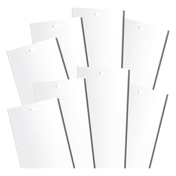 25-Pack White Vertical Blinds Replacement Slats, for Doors and Windows. Easy Install Standard Replacement, 82.5 Long x 3.50"" Wide